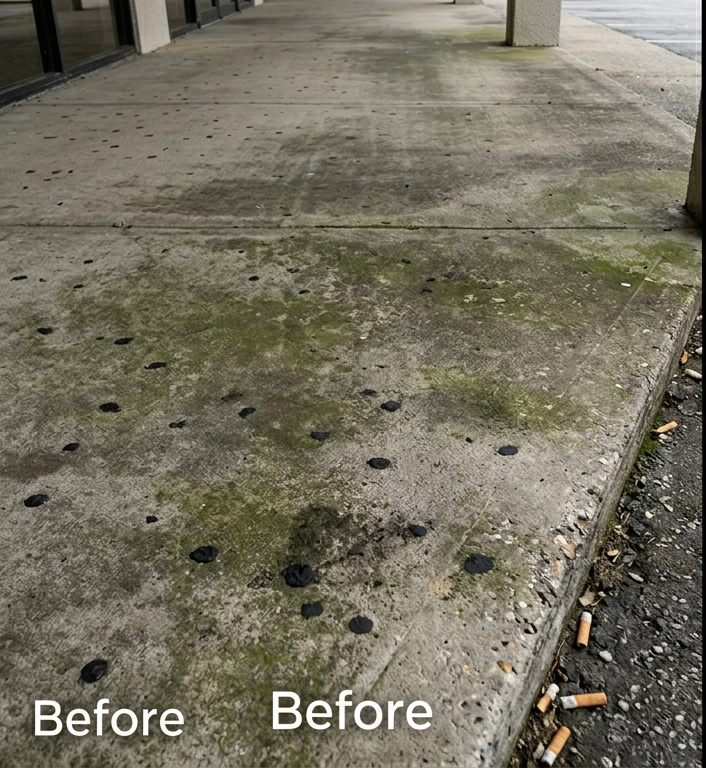 Before pressure washing